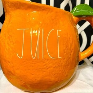 Rae Dunn Orange Juice Pitcher Ceramic Citrus Fruit Kitchen Decor‎ Display